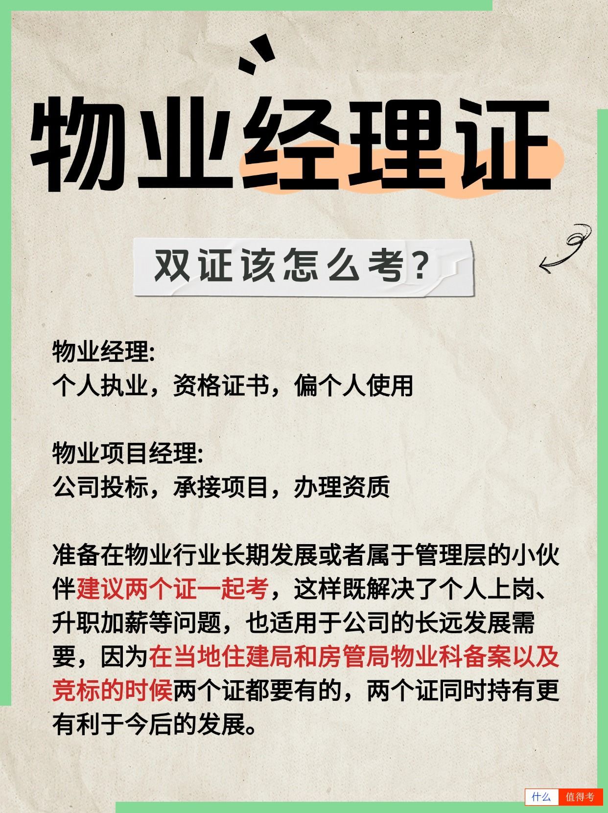 物业经理证含金量如何?报名考试要多久?-1