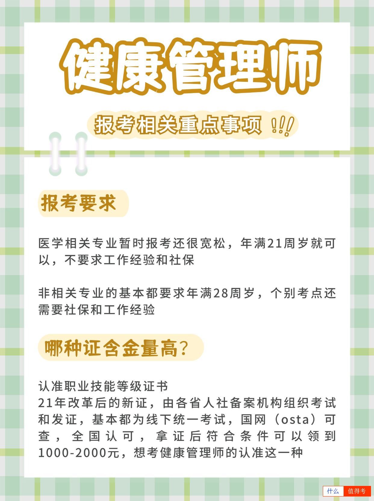 为什么值得报考健康管理师证?哪里报考?-1