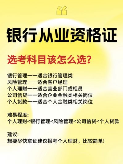 银行从业资格证考试重点