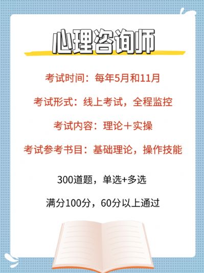 心理咨询师考试安排和考试内容