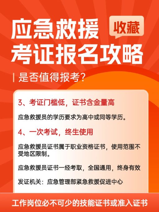 应急救援员证报考培训后多久可拿证？怎么报名